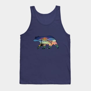 New Mexico landscape on a black bear Tank Top